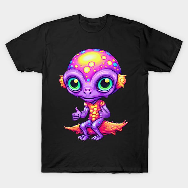 Good Job Purple Alien T-Shirt by SubtleSplit